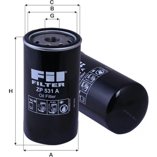 Olejový filter FIL FILTER ZP 531 A