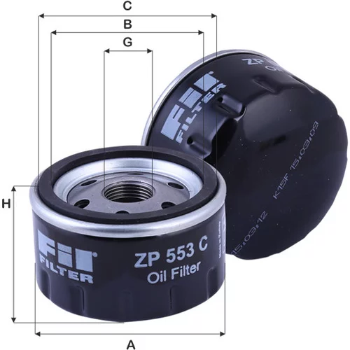 Olejový filter FIL FILTER ZP 553 C