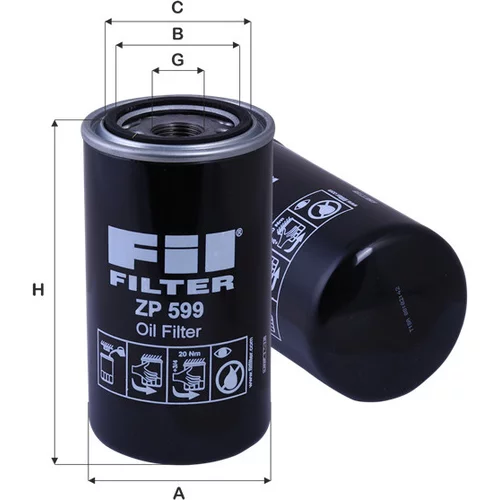 Olejový filter FIL FILTER ZP 599