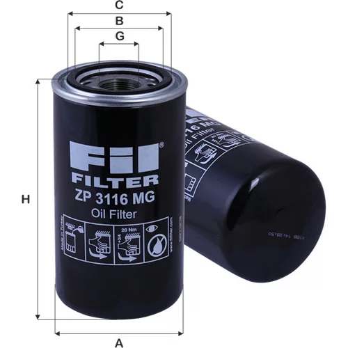 Olejový filter FIL FILTER ZP 3116 MG