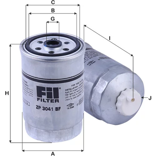 Palivový filter FIL FILTER ZP 3041 BF