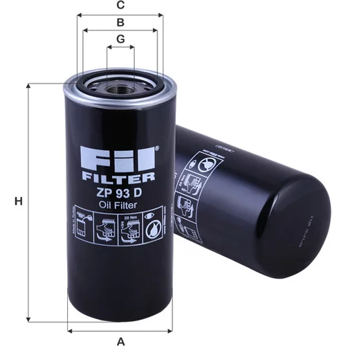 Olejový filter FIL FILTER ZP 93 D
