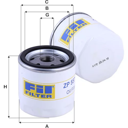 Olejový filter FIL FILTER ZP 557 B