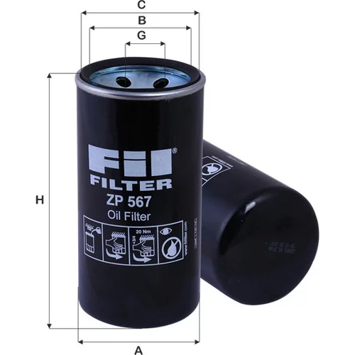Olejový filter FIL FILTER ZP 567
