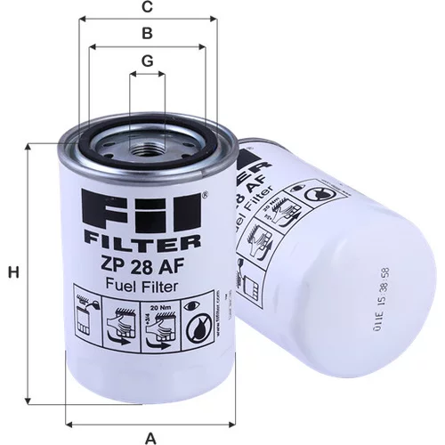 Palivový filter FIL FILTER ZP 28 AF
