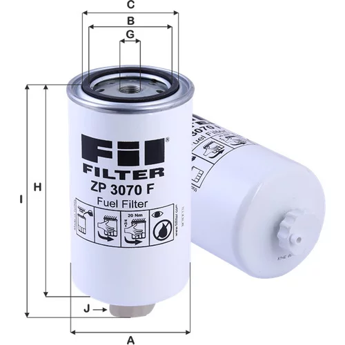 Palivový filter FIL FILTER ZP 3070 F