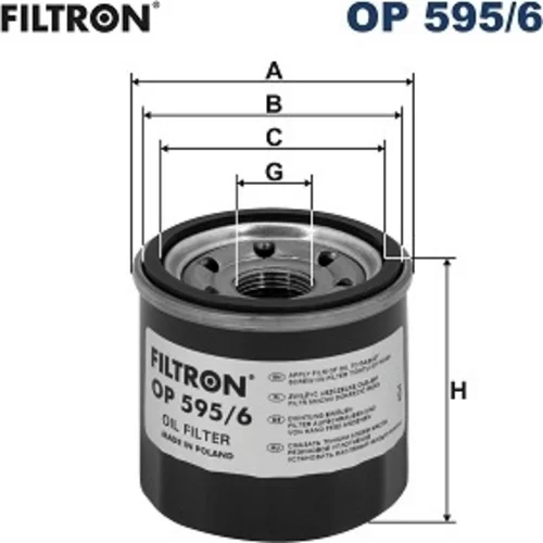 Olejový filter FILTRON OP 595/6
