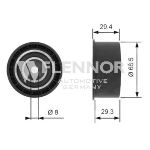 Obehová/vodiaca kladka ozubeného remeňa FU14102 /FLENNOR/