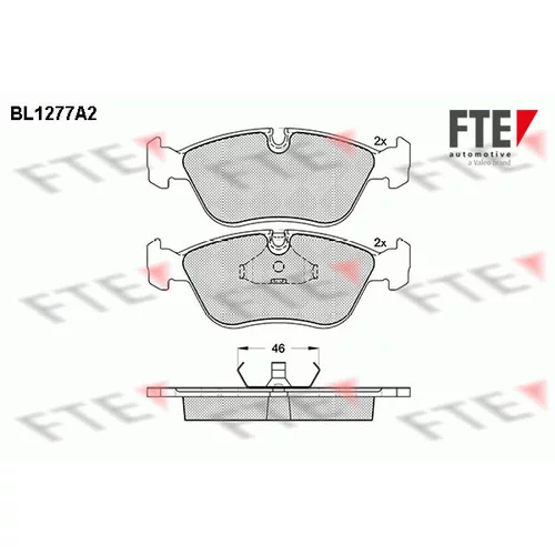 Sada brzdových platničiek kotúčovej brzdy FTE 9010086