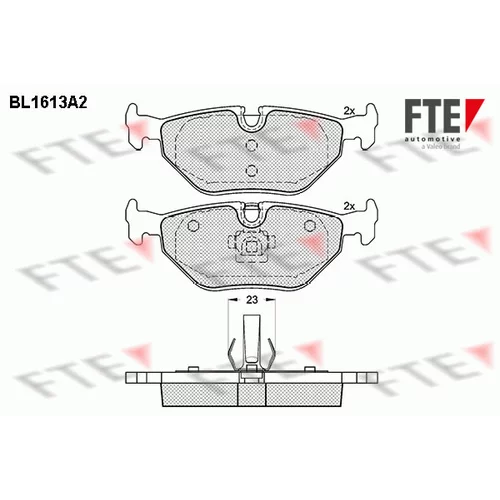 Sada brzdových platničiek kotúčovej brzdy FTE 9010248