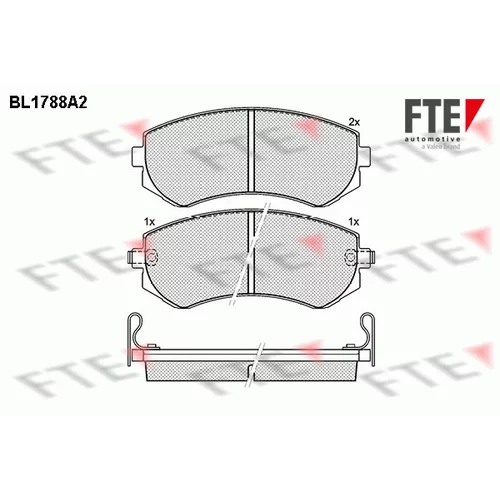 Sada brzdových platničiek kotúčovej brzdy FTE 9010359