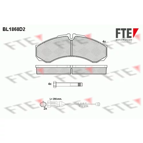 Sada brzdových platničiek kotúčovej brzdy FTE 9010446