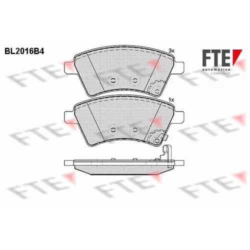 Sada brzdových platničiek kotúčovej brzdy FTE 9010603