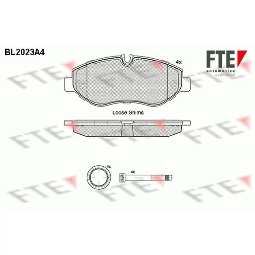 Sada brzdových platničiek kotúčovej brzdy FTE 9010610