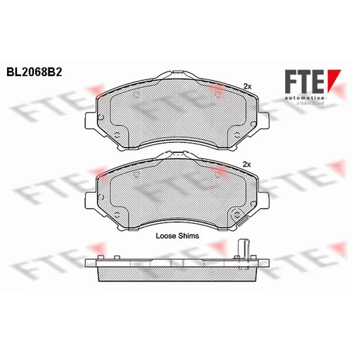 Sada brzdových platničiek kotúčovej brzdy FTE 9010652