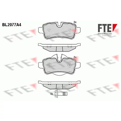 Sada brzdových platničiek kotúčovej brzdy FTE 9010661
