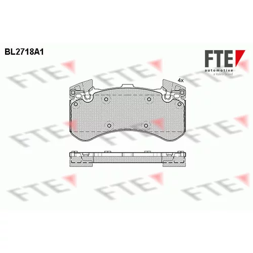 Sada brzdových platničiek kotúčovej brzdy FTE 9010943