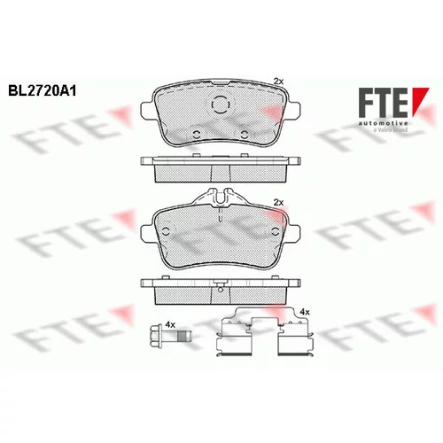 Sada brzdových platničiek kotúčovej brzdy FTE 9010944