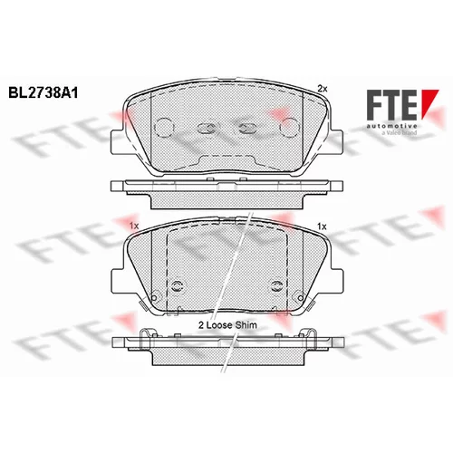 Sada brzdových platničiek kotúčovej brzdy FTE 9010952