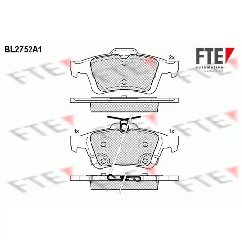 Sada brzdových platničiek kotúčovej brzdy FTE 9010960