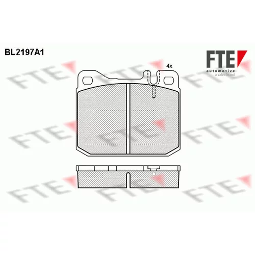 Sada brzdových platničiek kotúčovej brzdy FTE 9011033