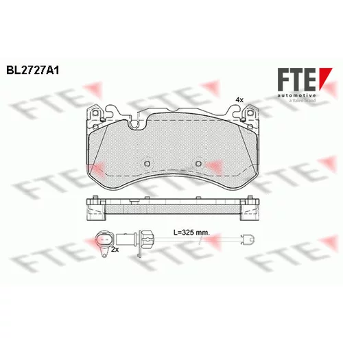 Sada brzdových platničiek kotúčovej brzdy FTE 9011071
