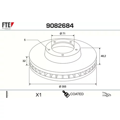 Brzdový kotúč FTE 9082684