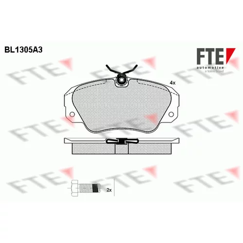 Sada brzdových platničiek kotúčovej brzdy FTE BL1305A3