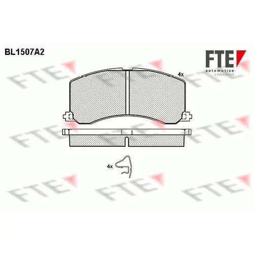 Sada brzdových platničiek kotúčovej brzdy FTE BL1507A2