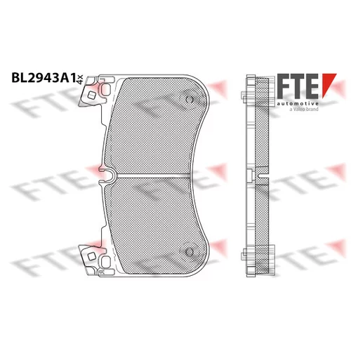 Sada brzdových platničiek kotúčovej brzdy FTE BL2943A1