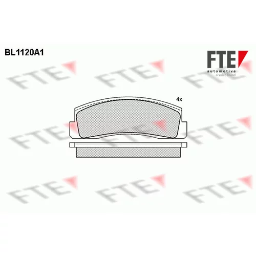 Sada brzdových platničiek kotúčovej brzdy FTE 9010033