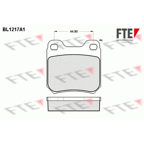 Sada brzdových platničiek kotúčovej brzdy FTE 9010064