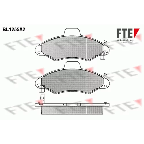 Sada brzdových platničiek kotúčovej brzdy FTE 9010078