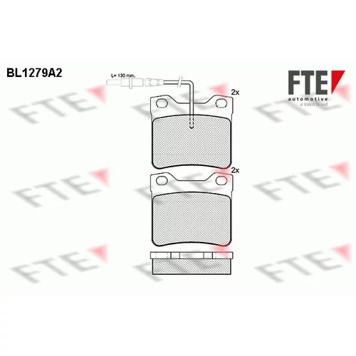 Sada brzdových platničiek kotúčovej brzdy FTE 9010088