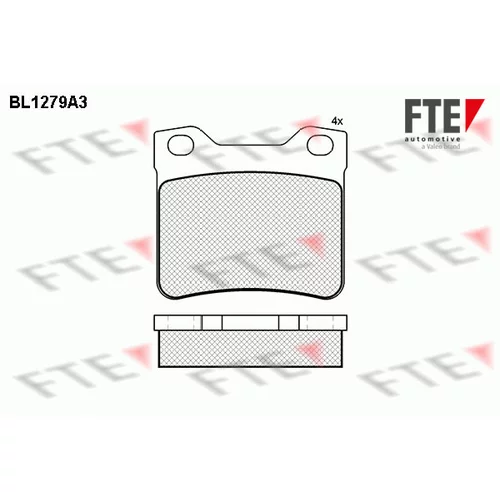 Sada brzdových platničiek kotúčovej brzdy FTE 9010089