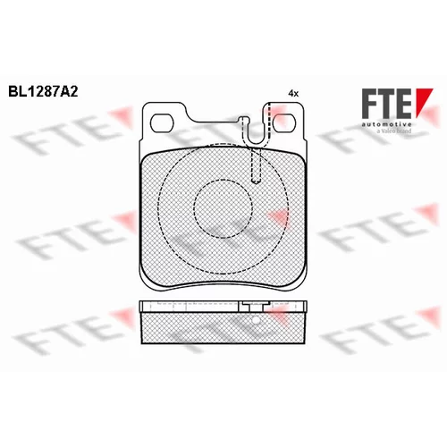Sada brzdových platničiek kotúčovej brzdy FTE 9010092