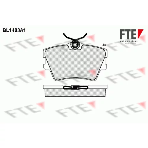 Sada brzdových platničiek kotúčovej brzdy FTE 9010174