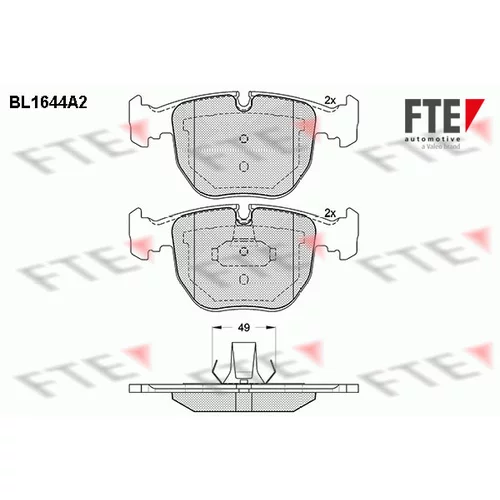 Sada brzdových platničiek kotúčovej brzdy FTE 9010265