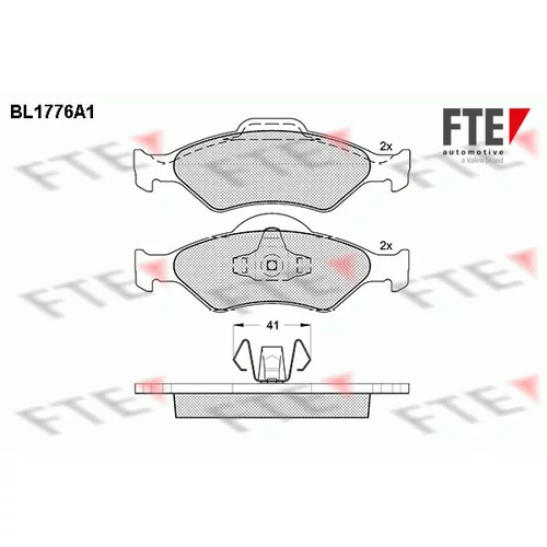 Sada brzdových platničiek kotúčovej brzdy FTE 9010347