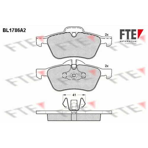 Sada brzdových platničiek kotúčovej brzdy FTE 9010356