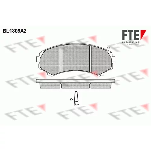 Sada brzdových platničiek kotúčovej brzdy FTE 9010385