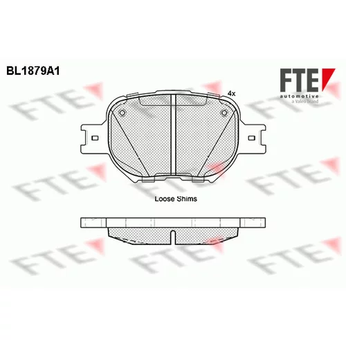 Sada brzdových platničiek kotúčovej brzdy FTE 9010464