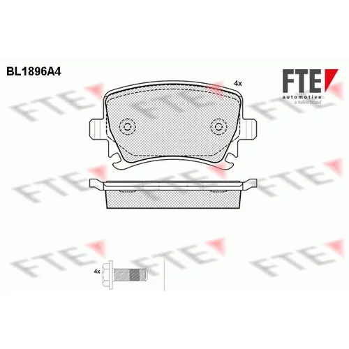 Sada brzdových platničiek kotúčovej brzdy FTE 9010484