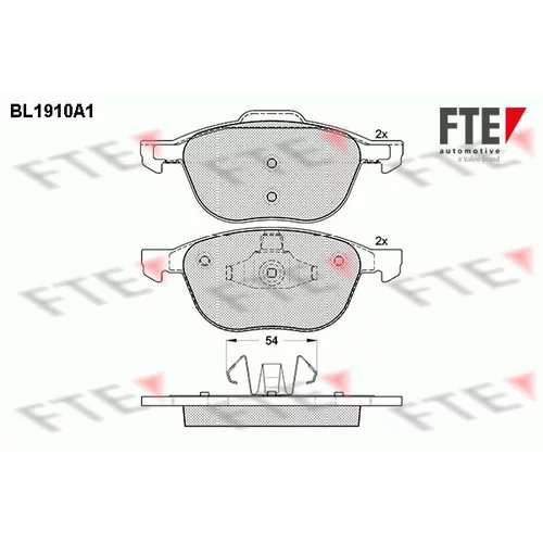 Sada brzdových platničiek kotúčovej brzdy FTE 9010499