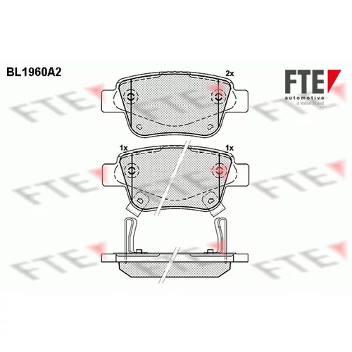 Sada brzdových platničiek kotúčovej brzdy FTE 9010546