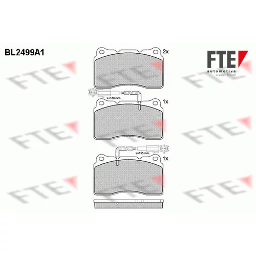 Sada brzdových platničiek kotúčovej brzdy FTE 9010766
