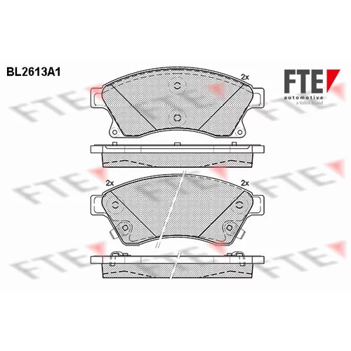 Sada brzdových platničiek kotúčovej brzdy FTE 9010860