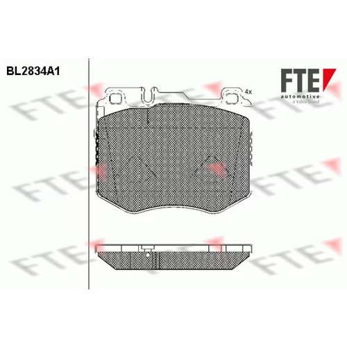 Sada brzdových platničiek kotúčovej brzdy FTE 9011013