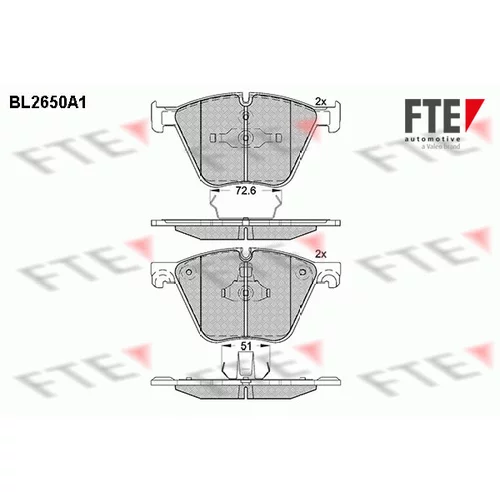 Sada brzdových platničiek kotúčovej brzdy FTE 9011038