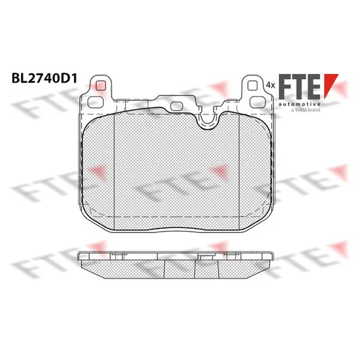 Sada brzdových platničiek kotúčovej brzdy FTE 9011093